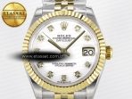 Rolex DateJust 31 278273 ARF 1:1 Best Edition 904L Steel White MOP Diamonds Dial on SS/YG Jubilee Bracelet ETA 2688 - Görsel 4