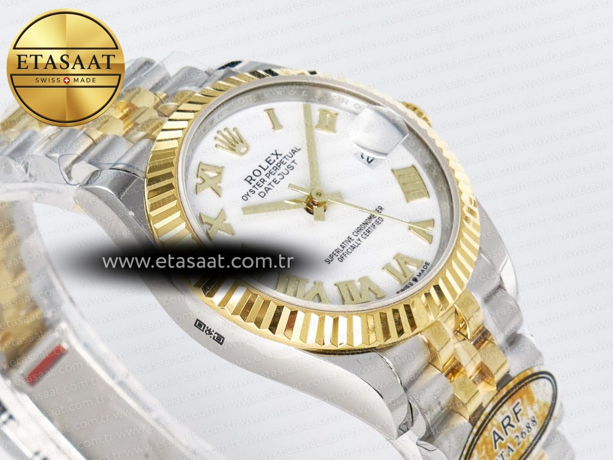 Rolex DateJust 31 278273 ARF 1:1 Best Edition 904L Steel White Roman Dial on SS/YG Jubilee Bracelet ETA 2688 - Görsel 7