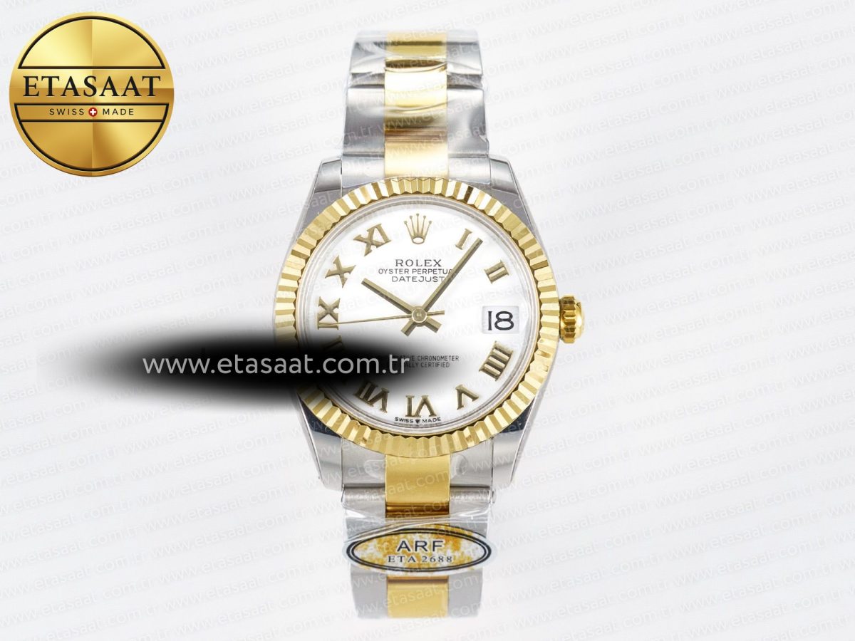 Rolex DateJust 31 278273 ARF 1:1 Best Edition 904L Steel White Roman Dial on SS/YG Oyster Bracelet ETA 2688 - Görsel 3