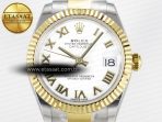 Rolex DateJust 31 278273 ARF 1:1 Best Edition 904L Steel White Roman Dial on SS/YG Oyster Bracelet ETA 2688 - Görsel 4
