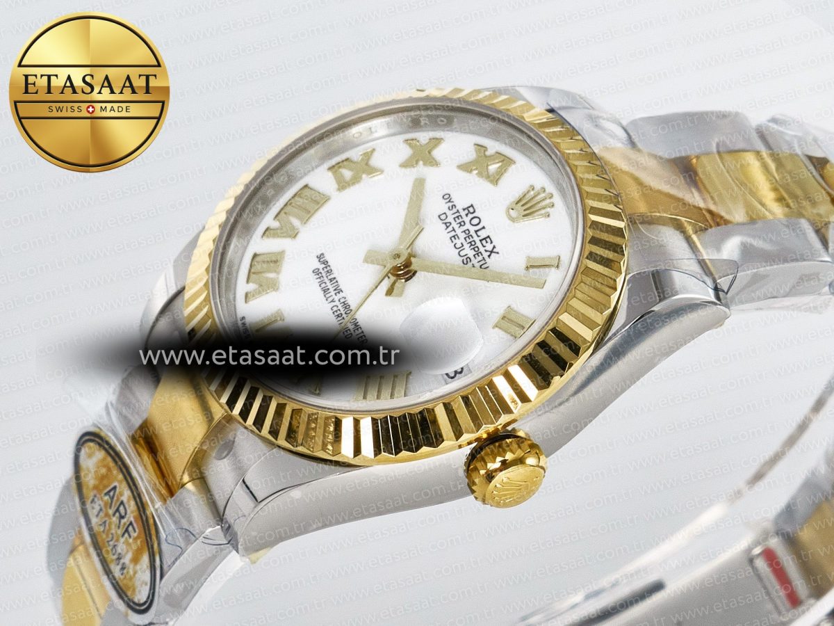 Rolex DateJust 31 278273 ARF 1:1 Best Edition 904L Steel White Roman Dial on SS/YG Oyster Bracelet ETA 2688 - Görsel 6