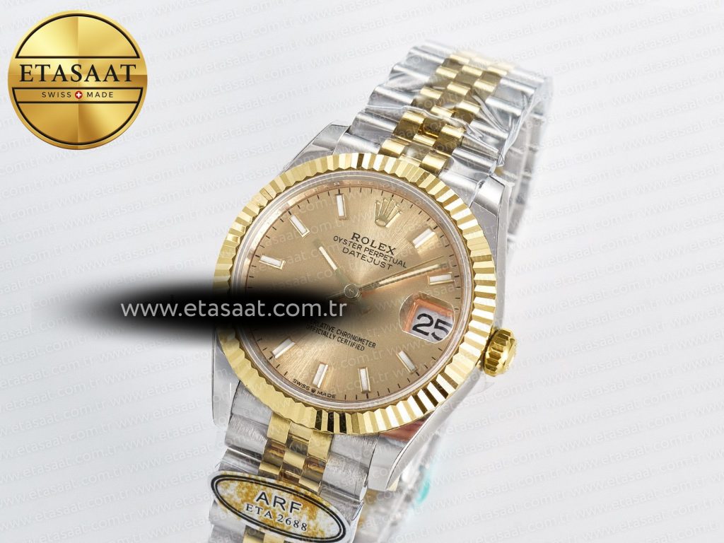 datejust 31 278273 arf 11 best edition 904l steel yg dial stick marker on ss yg jubilee bracelet eta 26881