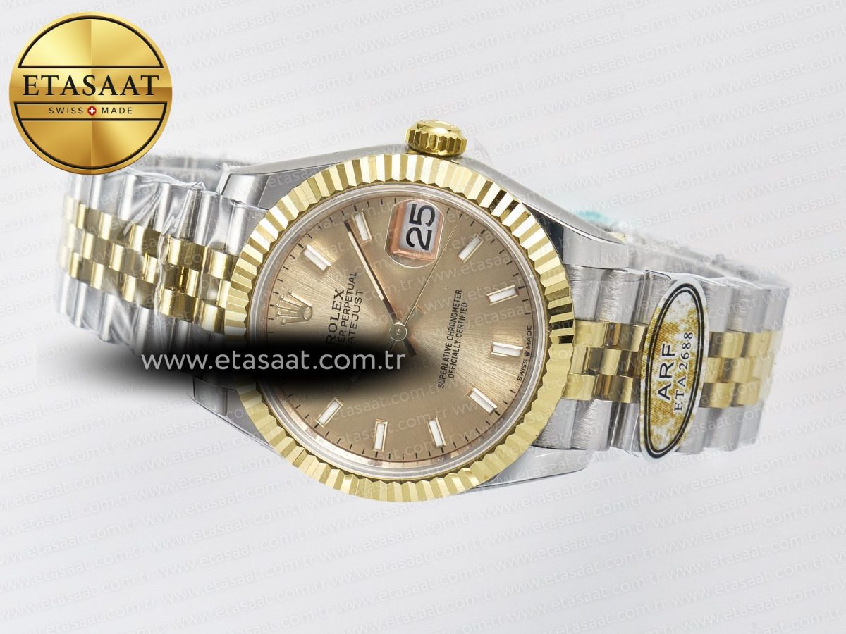 Rolex DateJust 31 278273 ARF 1:1 Best Edition 904L Steel YG Dial Stick Marker on SS/YG Jubilee Bracelet ETA 2688 - Görsel 9