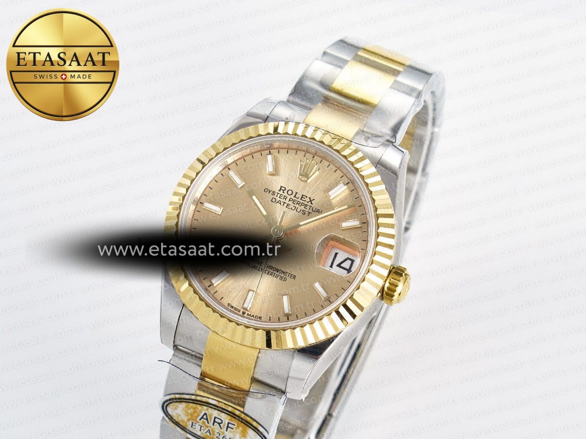 Rolex DateJust 31 278273 ARF 1:1 Best Edition 904L Steel YG Dial Stick Marker on SS/YG Oyster Bracelet ETA 2688 - Görsel 2