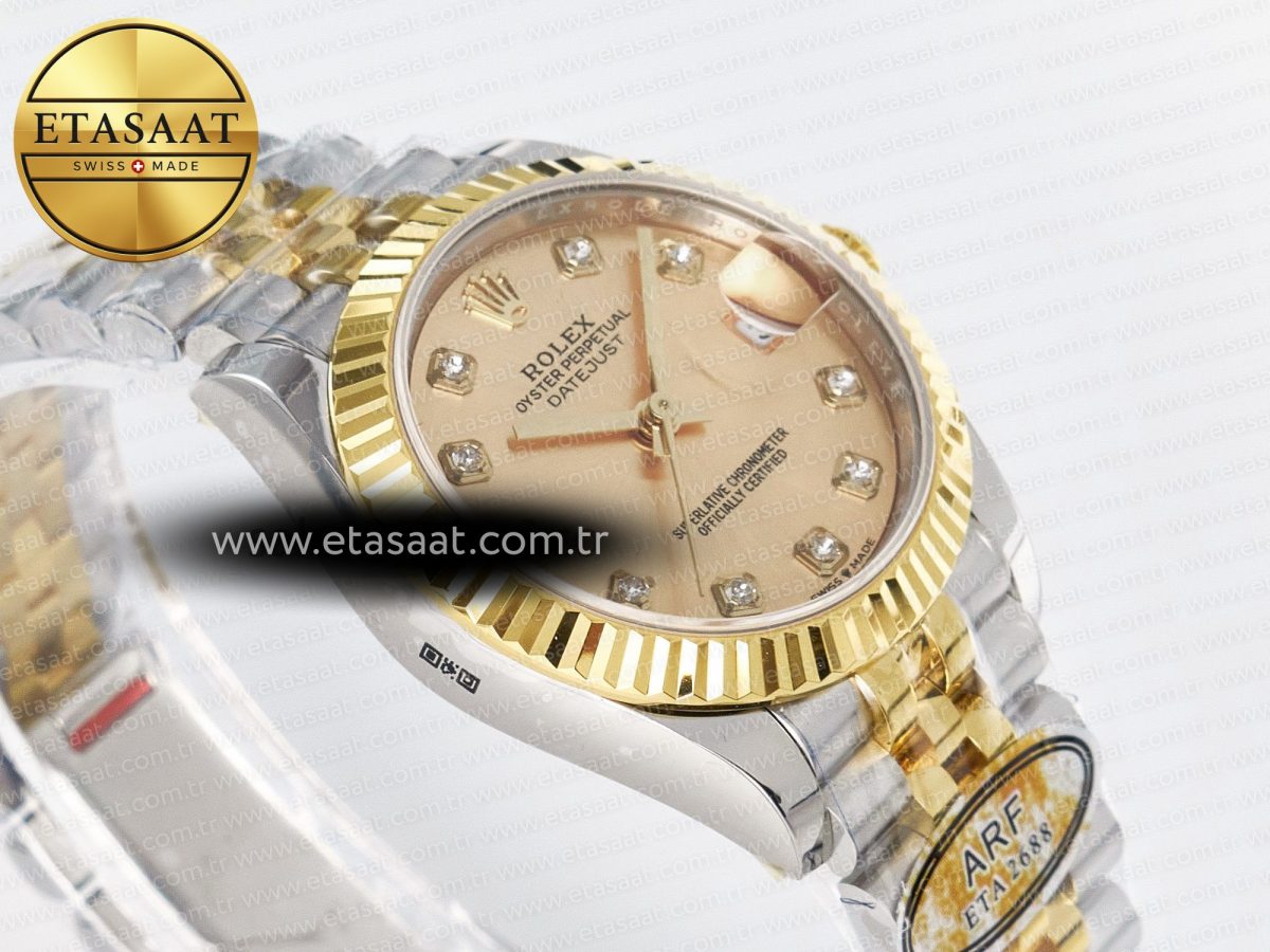 Rolex DateJust 31 278273 ARF 1:1 Best Edition 904L Steel YG Diamonds Dial on SS/YG Jubilee Bracelet ETA 2688 - Görsel 7
