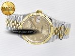 Rolex DateJust 31 278273 ARF 1:1 Best Edition 904L Steel YG Diamonds Dial on SS/YG Jubilee Bracelet ETA 2688 - Görsel 9
