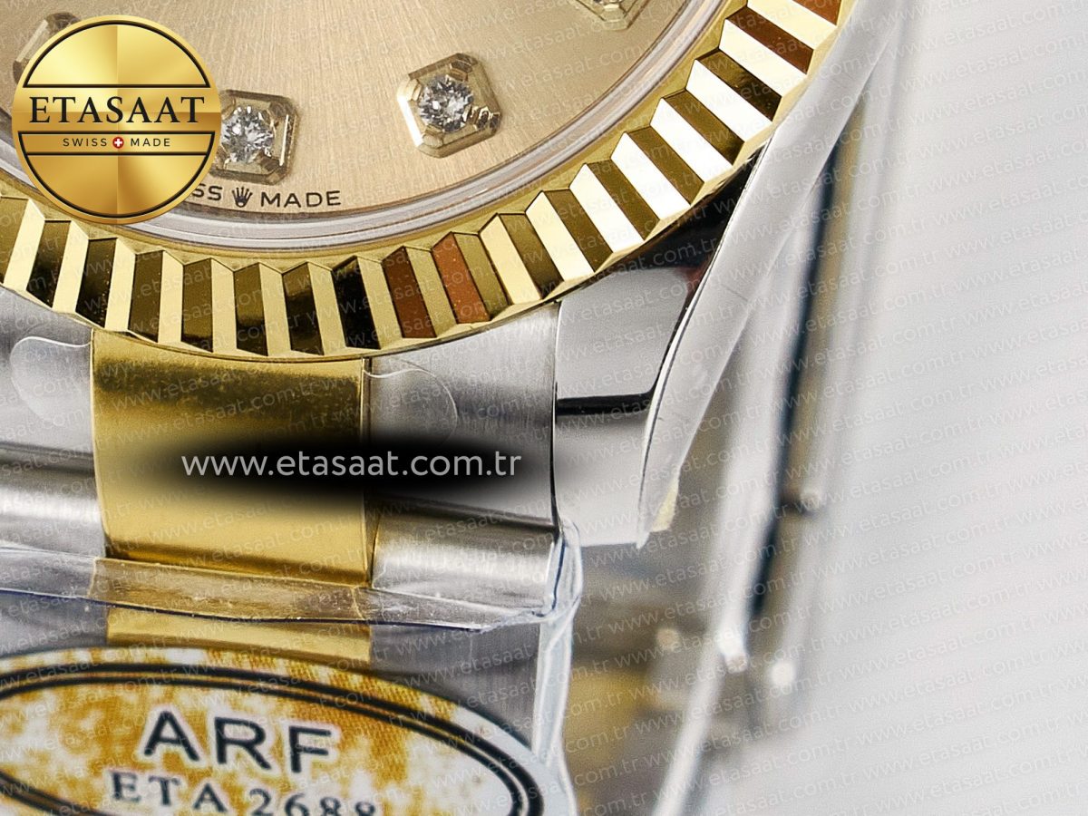 Rolex DateJust 31 278273 ARF 1:1 Best Edition 904L Steel YG Diamonds Dial on SS/YG Oyster Bracelet ETA 2688 - Görsel 13