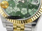 Rolex DateJust 278271 904L Steel Fluted Green Floral Dial Fluted Bezel on SS/YG Cal.2236 - Görsel 12