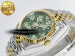 Rolex DateJust 278271 904L Steel Fluted Green Floral Dial Fluted Bezel on SS/YG Cal.2236 - Görsel 6