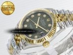Rolex DateJust 278273 904L Steel Green Diamonds Dial on SS/YG Cal.2236 - Görsel 6