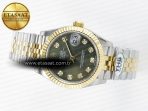 Rolex DateJust 278273 904L Steel Green Diamonds Dial on SS/YG Cal.2236 - Görsel 9