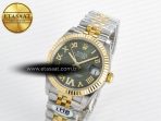 Rolex DateJust 278271 904L Steel Green Roman Dial Fluted Bezel on SS/YG Cal.2236