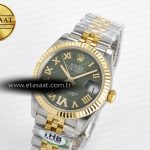 Rolex DateJust 278271 904L Steel Green Roman Dial Fluted Bezel on SS/YG Cal.2236