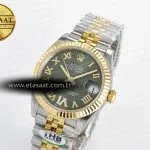 Rolex DateJust 278271 904L Steel Green Roman Dial Fluted Bezel on SS/YG Cal.2236
