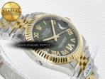 Rolex DateJust 278271 904L Steel Green Roman Dial Fluted Bezel on SS/YG Cal.2236 - Görsel 7
