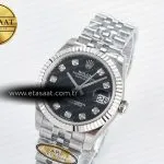 Rolex DateJust 31 278274 ARF 1:1 Best Edition 904L Steel Black Diamonds Dial on SS Jubilee Bracelet ETA 2688