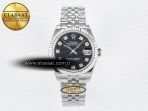 Rolex DateJust 31 278274 ARF 1:1 Best Edition 904L Steel Black Diamonds Dial on SS Jubilee Bracelet ETA 2688 - Görsel 3
