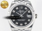 Rolex DateJust 31 278274 ARF 1:1 Best Edition 904L Steel Black Diamonds Dial on SS Jubilee Bracelet ETA 2688 - Görsel 4