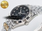 Rolex DateJust 31 278274 ARF 1:1 Best Edition 904L Steel Black Diamonds Dial on SS Jubilee Bracelet ETA 2688 - Görsel 6