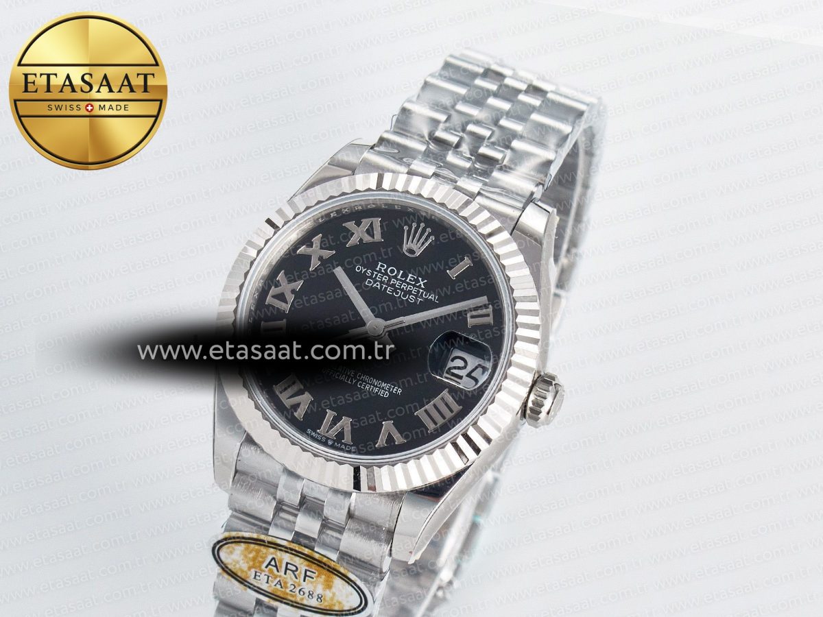 Rolex DateJust 31 278274 ARF 1:1 Best Edition 904L Steel Black Roman Dial on SS Jubilee Bracelet ETA 2688 - Görsel 2