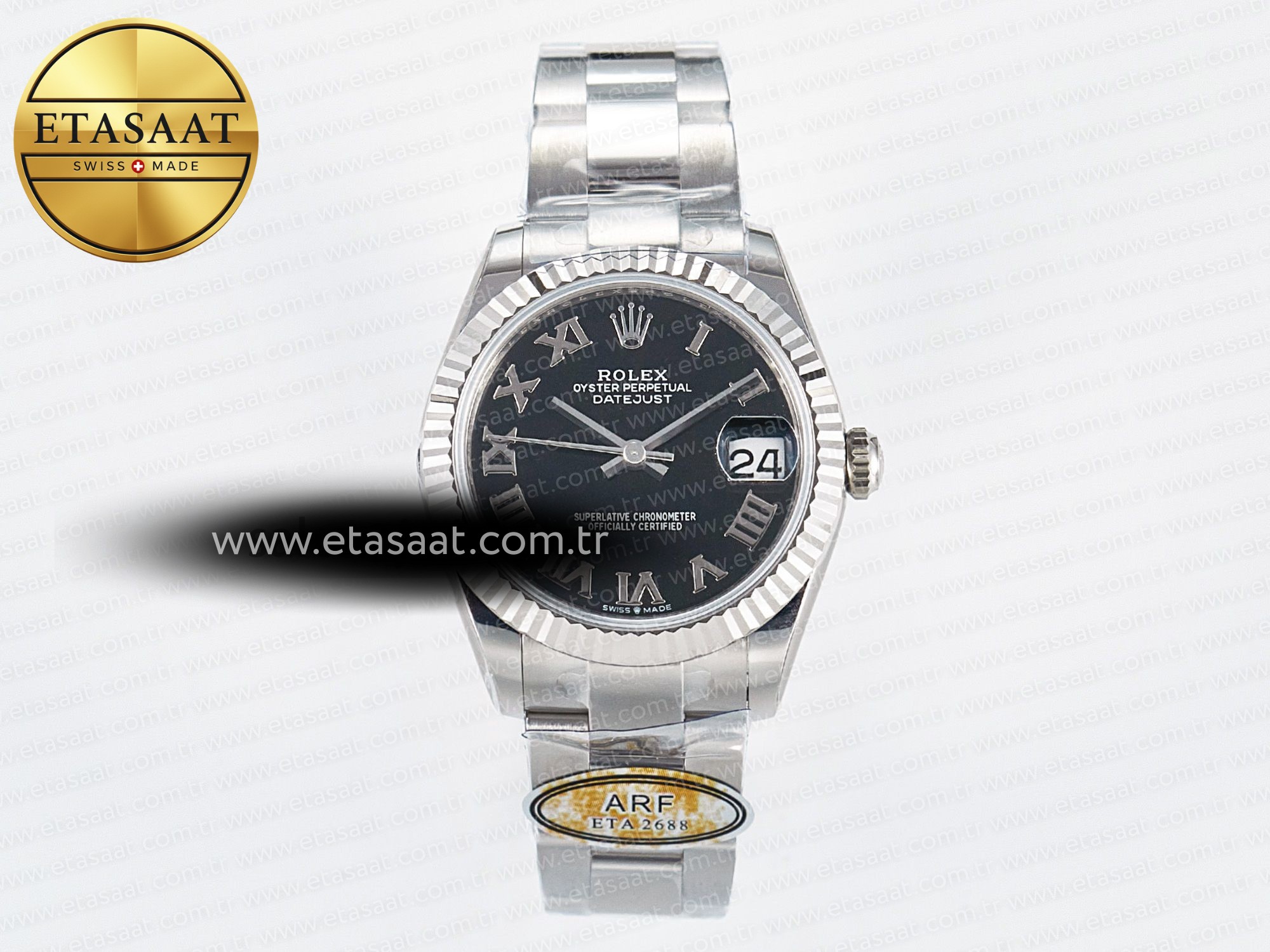 Rolex Datejust 31 278274 ARF Siyah Roma Kadran Oyster 2688 Eta Saat - 1:1 Süper Klon Replika Saat Rolex Datejust 31 278274 ARF Siyah Roma Kadran Oyster 2688 Eta Saat - 1:1 Süper Klon Replika Saat