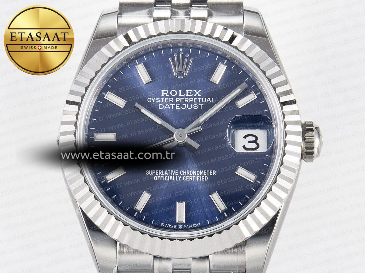 Rolex DateJust 31 278274 ARF 1:1 Best Edition 904L Steel Blue Dial Stick Marker on SS Jubilee Bracelet ETA 2688 - Görsel 4