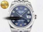 Rolex DateJust 31 278274 ARF 1:1 Best Edition 904L Steel Blue Diamonds Dial on SS Jubilee Bracelet ETA 2688 - Görsel 4