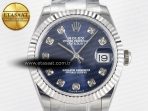Rolex DateJust 31 278274 ARF 1:1 Best Edition 904L Steel Blue Diamonds Dial on SS Oyster Bracelet ETA 2688 - Görsel 4