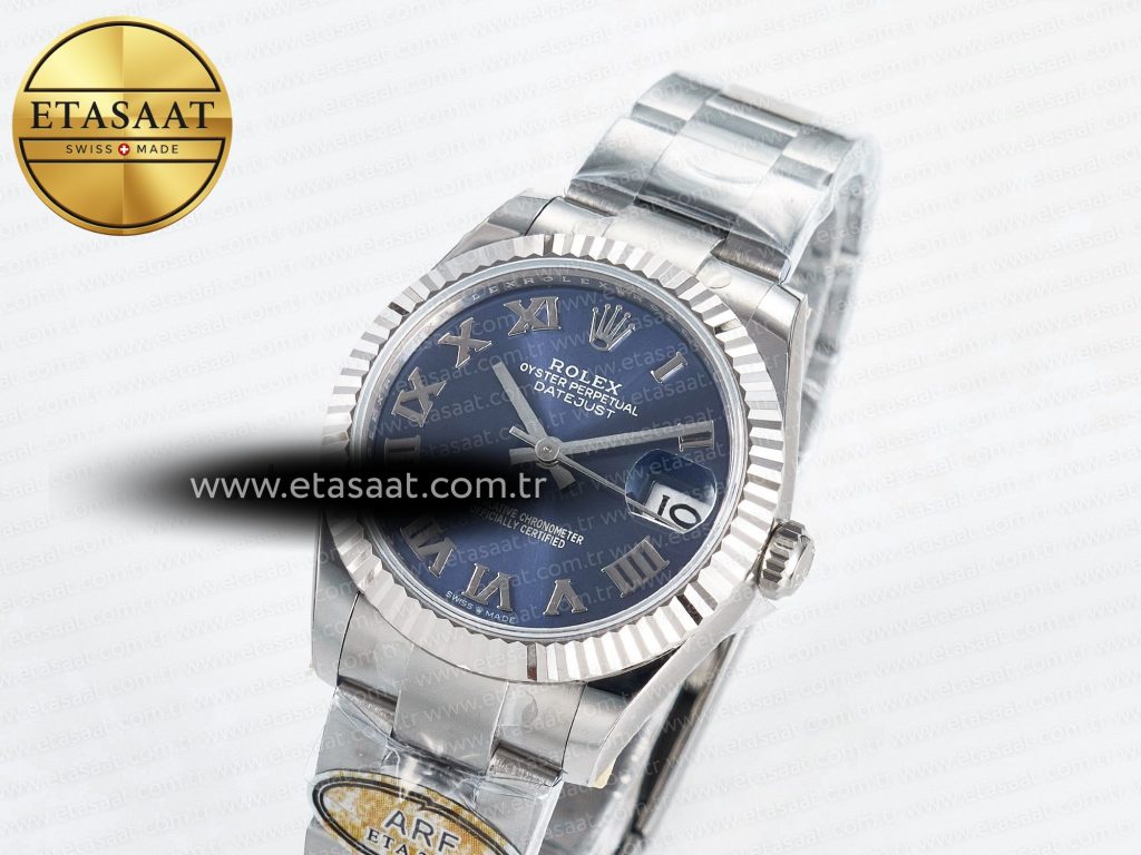 datejust 31 278274 arf 11 best edition 904l steel blue roman dial on ss oyster bracelet eta 26882