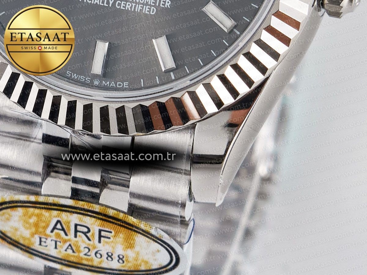 Rolex DateJust 31 278274 ARF 1:1 Best Edition 904L Steel Gray Dial Stick Marker on SS Jubilee Bracelet ETA 2688 - Görsel 13