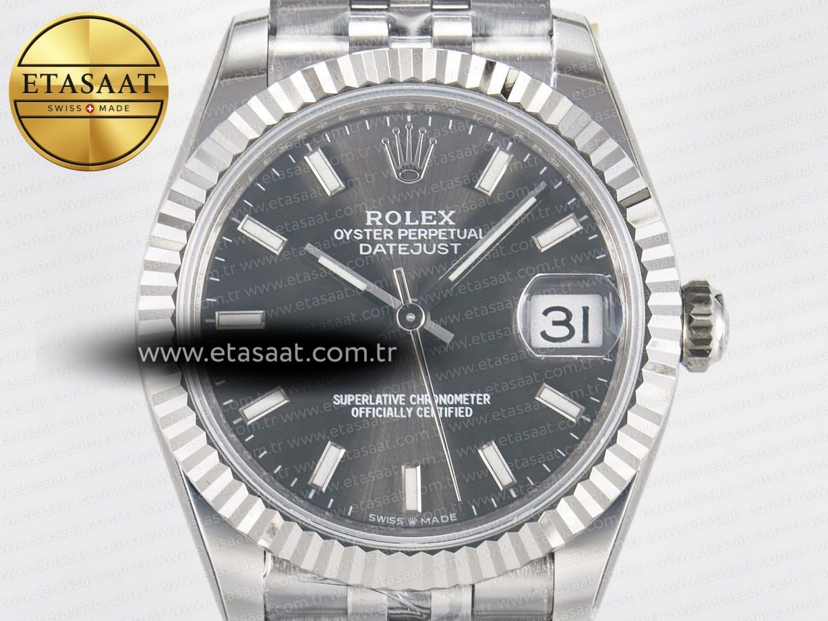 Rolex DateJust 31 278274 ARF 1:1 Best Edition 904L Steel Gray Dial Stick Marker on SS Jubilee Bracelet ETA 2688 - Görsel 4
