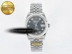 Rolex DateJust 31 278274 ARF 1:1 Best Edition 904L Steel Gray Diamonds Dial on SS Jubilee Bracelet ETA 2688 - Görsel 3