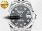 Rolex DateJust 31 278274 ARF 1:1 Best Edition 904L Steel Gray Diamonds Dial on SS Jubilee Bracelet ETA 2688 - Görsel 4