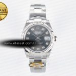 Rolex Datejust 31 278274 ARF Gri Pırlantalı Kadran 2688 Eta Saat - Görsel 3 - 1:1 Süper Klon Saat