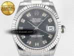 Rolex DateJust 31 278274 ARF 1:1 Best Edition 904L Steel Gray Diamonds Dial on SS Oyster Bracelet ETA 2688 - Görsel 4
