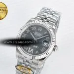 Rolex DateJust 31 278274 ARF 1:1 Best Edition 904L Steel Gray Roman Diamonds Dial on SS Jubilee Bracelet ETA 2688