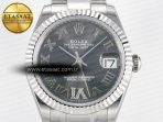 Rolex DateJust 31 278274 ARF 1:1 Best Edition 904L Steel Gray Roman Diamonds Dial on SS Oyster Bracelet ETA 2688 - Görsel 4
