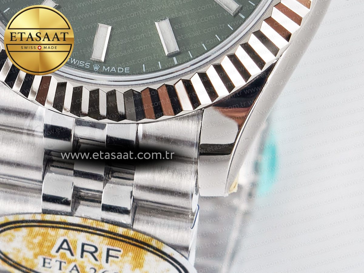 Rolex DateJust 31 278274 ARF 1:1 Best Edition 904L Steel Green Dial Stick Marker on SS Jubilee Bracelet ETA 2688 - Görsel 13
