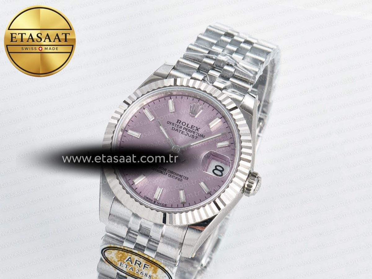 Rolex DateJust 31 278274 ARF 1:1 Best Edition 904L Steel Pink Dial Stick Marker on SS Jubilee Bracelet ETA 2688 - Görsel 1