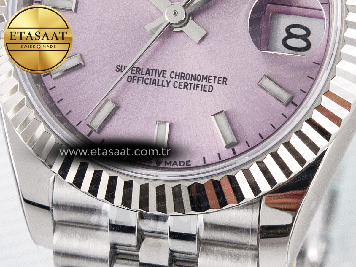 Rolex DateJust 31 278274 ARF 1:1 Best Edition 904L Steel Pink Dial Stick Marker on SS Jubilee Bracelet ETA 2688 - Görsel 12