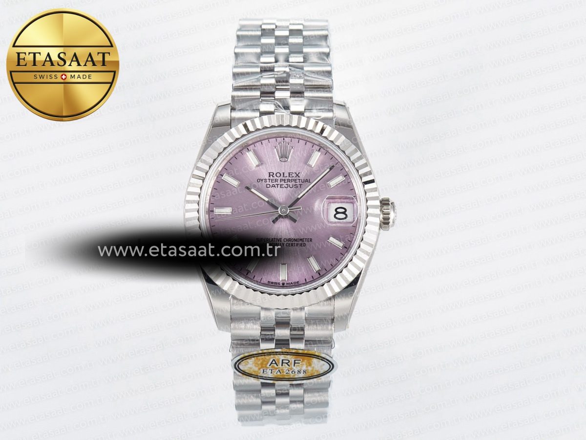 Rolex DateJust 31 278274 ARF 1:1 Best Edition 904L Steel Pink Dial Stick Marker on SS Jubilee Bracelet ETA 2688 - Görsel 3