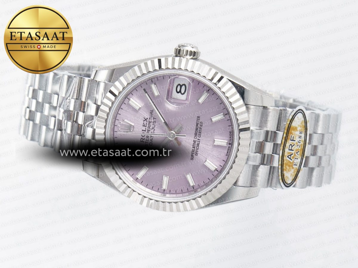 Rolex DateJust 31 278274 ARF 1:1 Best Edition 904L Steel Pink Dial Stick Marker on SS Jubilee Bracelet ETA 2688 - Görsel 9