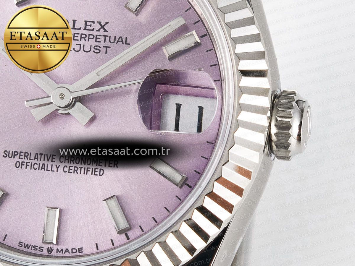 Rolex DateJust 31 278274 ARF 1:1 Best Edition 904L Steel Pink Dial Stick Marker on SS Oyster Bracelet ETA 2688 - Görsel 11