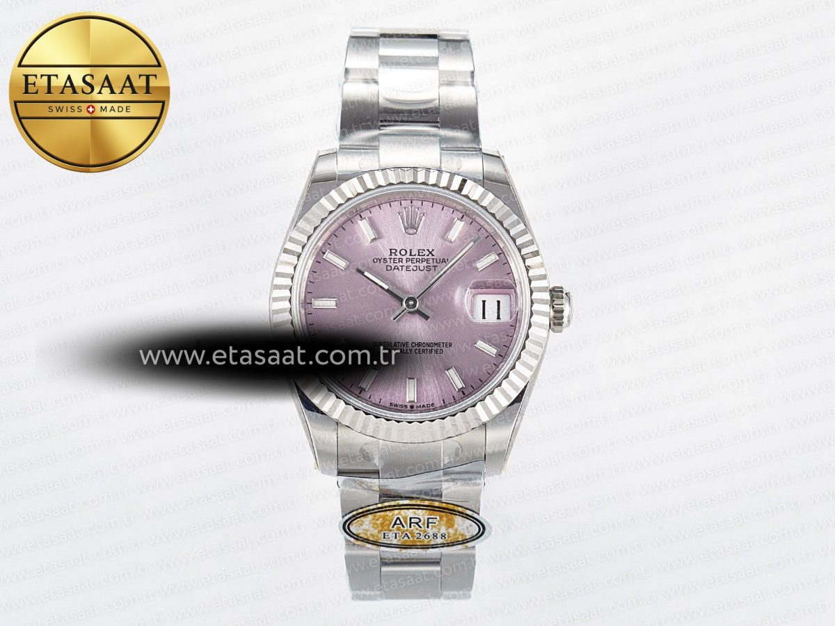 Rolex DateJust 31 278274 ARF 1:1 Best Edition 904L Steel Pink Dial Stick Marker on SS Oyster Bracelet ETA 2688 - Görsel 3