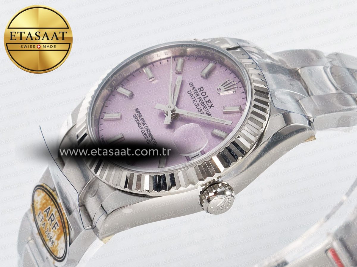Rolex DateJust 31 278274 ARF 1:1 Best Edition 904L Steel Pink Dial Stick Marker on SS Oyster Bracelet ETA 2688 - Görsel 6