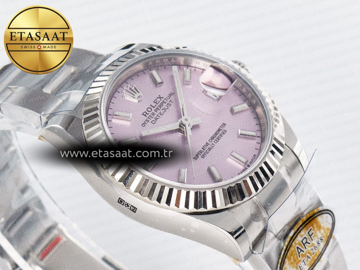 Rolex DateJust 31 278274 ARF 1:1 Best Edition 904L Steel Pink Dial Stick Marker on SS Oyster Bracelet ETA 2688 - Görsel 7