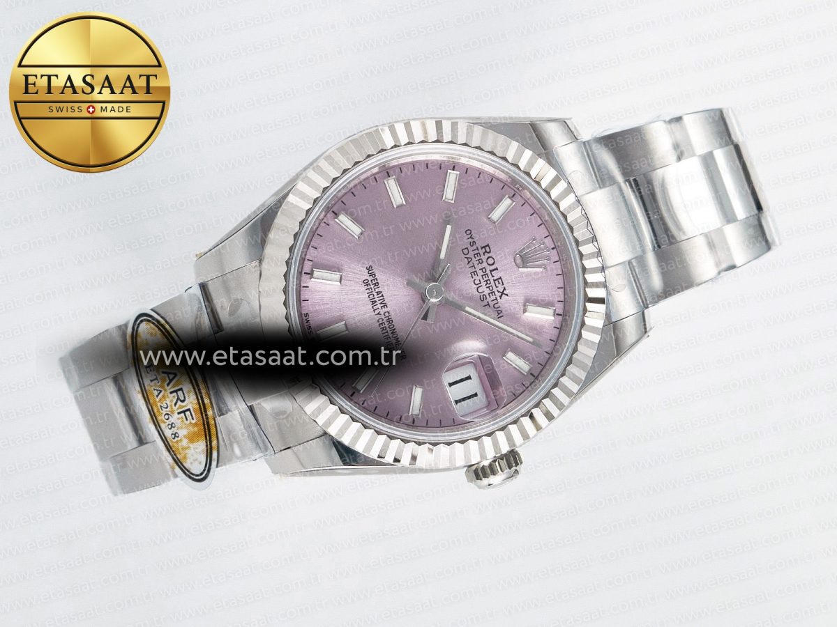 Rolex DateJust 31 278274 ARF 1:1 Best Edition 904L Steel Pink Dial Stick Marker on SS Oyster Bracelet ETA 2688 - Görsel 8