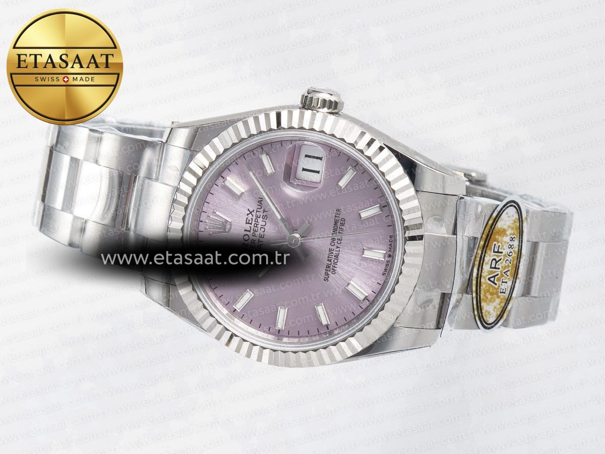 Rolex DateJust 31 278274 ARF 1:1 Best Edition 904L Steel Pink Dial Stick Marker on SS Oyster Bracelet ETA 2688 - Görsel 9