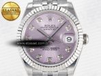 Rolex DateJust 31 278274 ARF 1:1 Best Edition 904L Steel Pink Diamonds Dial on SS Jubilee Bracelet ETA 2688 - Görsel 4