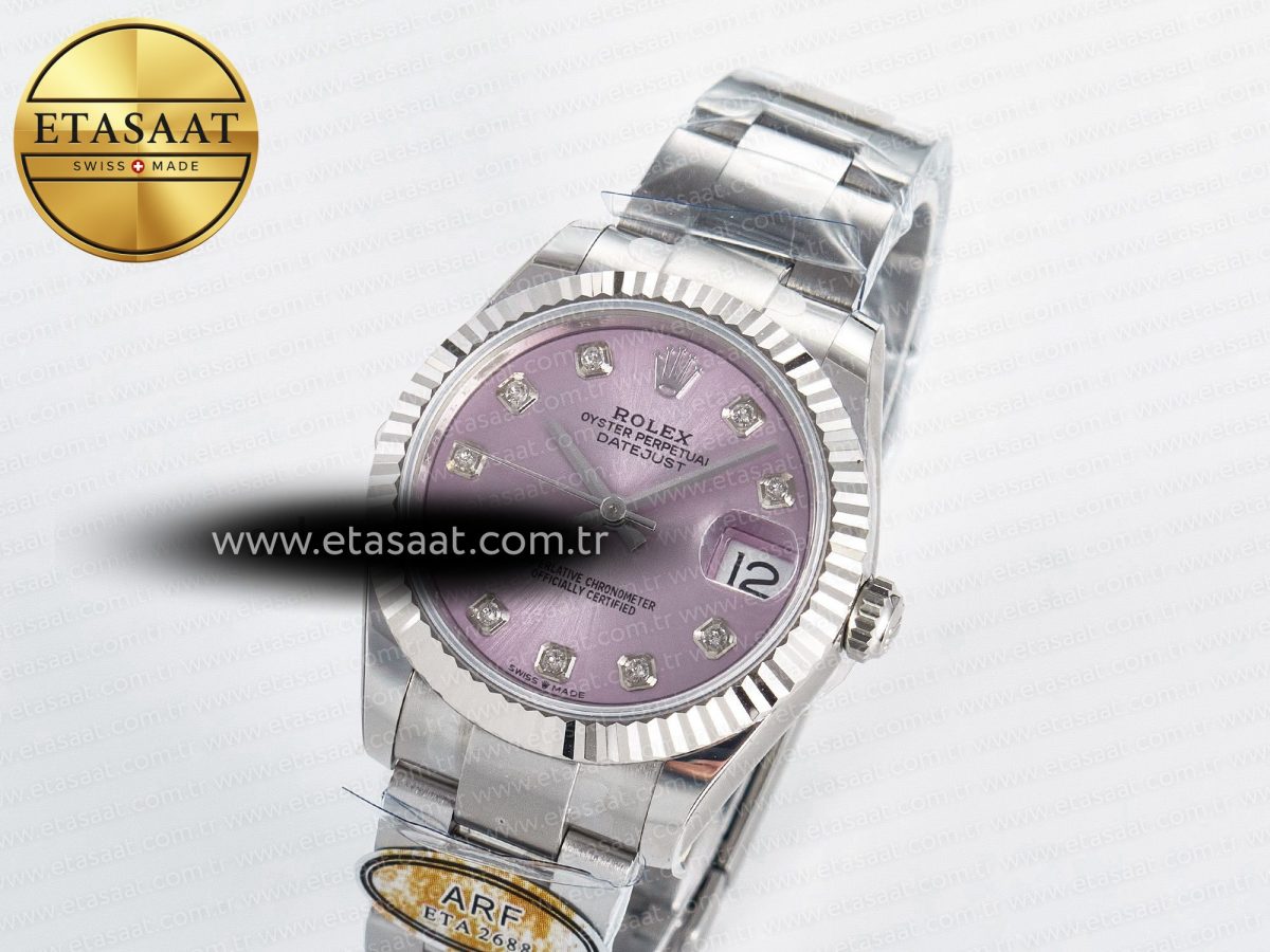 Rolex DateJust 31 278274 ARF 1:1 Best Edition 904L Steel Pink Diamonds Dial on SS Oyster Bracelet ETA 2688 - Görsel 1